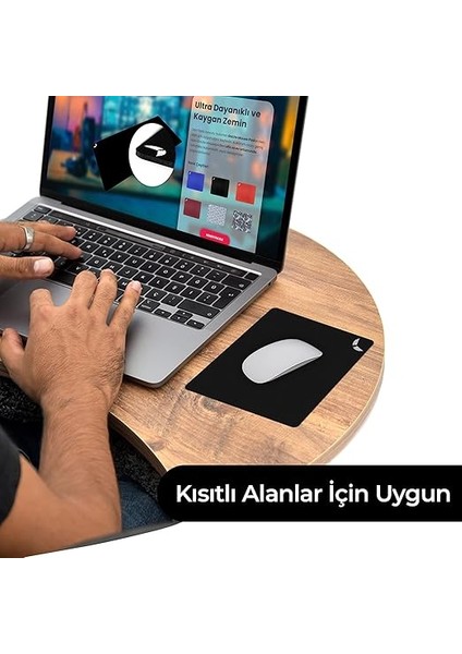 Mini Office Mouse Pad 22X18 Cm, Küçük Boy - Small Ofis Tipi Kaymaz Taban Mouse Ped, Fare Altlığı, Düz Masa Koruyucu Klavye Altı Mousepad (Siyah) modelleri