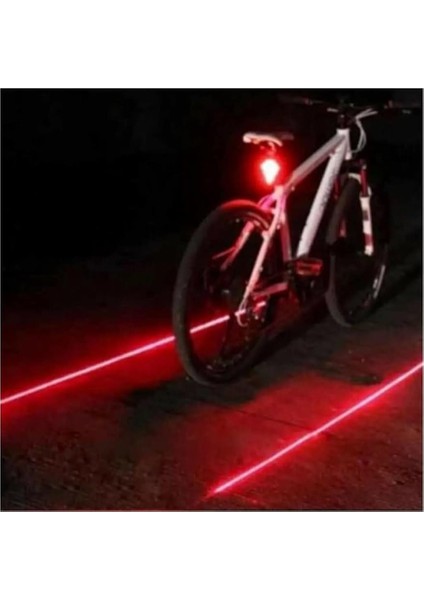 Arka Stop Lazer Işınlı - Güvenlik Mesafe Çizgili Bisiklet Lazeri