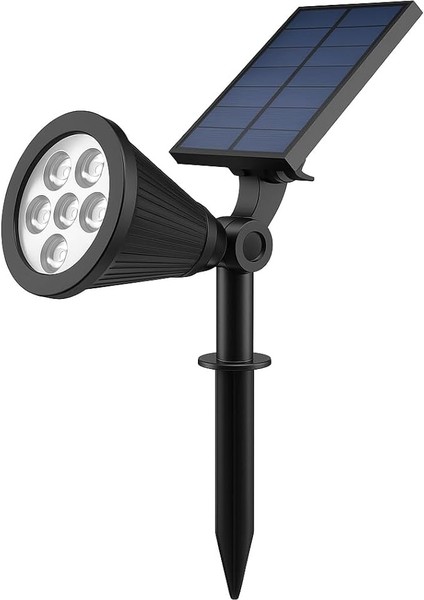 Solar LED Bahçe Armatürü 6400K Beyaz Işık – Güneş Enerjili Kazıklı &amp; Duvar Montajlı Çim Aydınlatma Lambası – 7 Led, IP65, 90 Lümen, 140X270X95 mm fiyatları