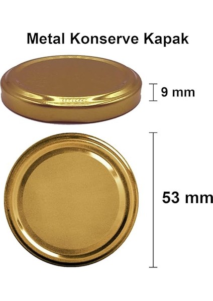 ml Metal Gold Kapaklı Konserve Kavanozu 190 cc Şeffaf Bebek Mama Kavanoz 6 Adet fırsatları