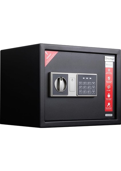 Siegel Çelik Elektronik Şifreli ve 2 Anahtarlı Para Değerli Eşya Ofis Ev Otel Kasası 30DSB