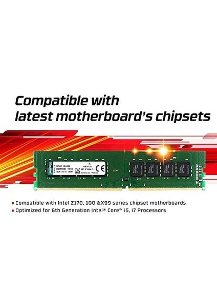Valueram 16GB Ddr4 2666MT/S Non-Ecc CL19 Dımm Masaüstü Ram - KVR26N19D8/16 fiyatları