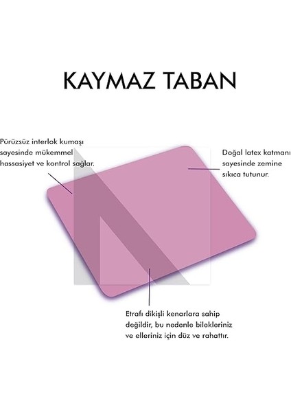 Oyuncu Mouse Pad, Kaymaz Taban Gamer Mousepad, Masa Koruyucu Masa Matı, Ofis Tipi Klavye ve Fare Altlığı (Pembe, 22X18 cm - S) fırsatları