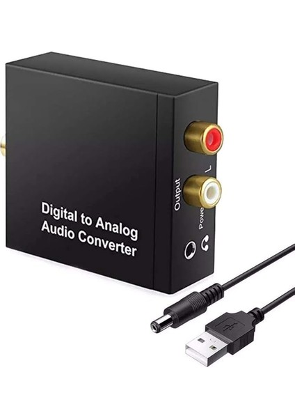 5057 Dijital To Analog Optik Ses Tos Çevirici Dönüştürücü Adaptör, 3.5mm