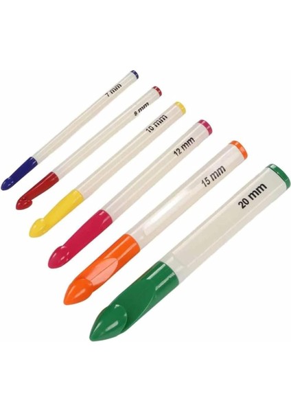 Plastik Saplı Kalın Tığ Seti 6 Adet