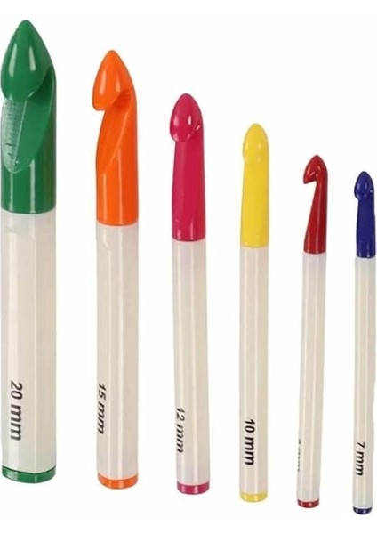 Plastik Saplı Kalın Tığ Seti 6 Adet fiyatları