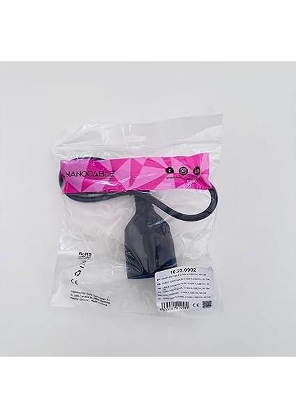 10.22.0902 Usv Için Adaptör Kablosu, Cee7 Soketine C14 Fiş, 50 Cm, Siyah fırsatları