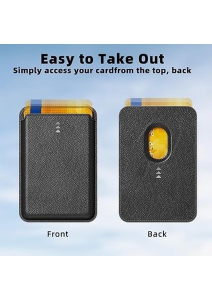 iPhone Için Magnetic Magesafe Özellikli Uyumlu Koruma Kartlıklı Deri Cüzdan Kılıf (Siyah) modelleri