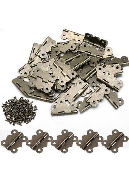 50 Adet Antik Dekoratif Menteşe, Küçük Kelebek Menteşe, Mücevher Kutusu, Menteşe Donanımı, Vintage Ahşap Kutu Dolaplar Için, Sandık Şarap Kutusu, Alet Kutusu, Kendin Yap El Sanatları, Retro