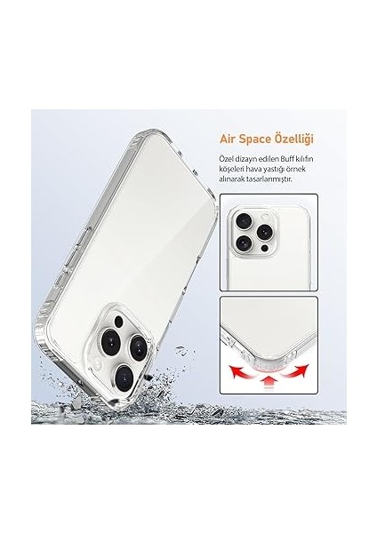 Labs iPhone 16 Pro ile Uyumlu Air Hybrid Darbe Emici Tpu + Pc Kılıf (Crystal Clear) modelleri