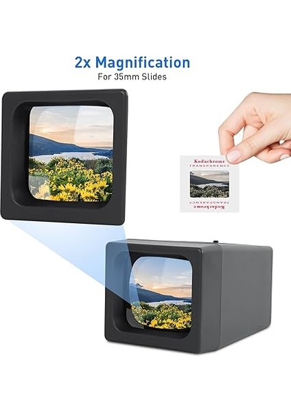 35 mm Film ve Slayt Görüntüleyici, Eski Slaytlar ve 35 mm Film Negatifleri Için 2x LED Işıklı Görüntüleme Slayt Projektörü (2 Aaa Pil Dahil) fiyatları
