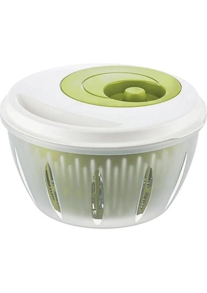 Pratik Salata Kurutucu, Sebze Yeşillik Marul Yıkama ve Kurutma Kabı Leğen Şeklinde Çevirmeli (Beyaz-Yeşil) fiyatları