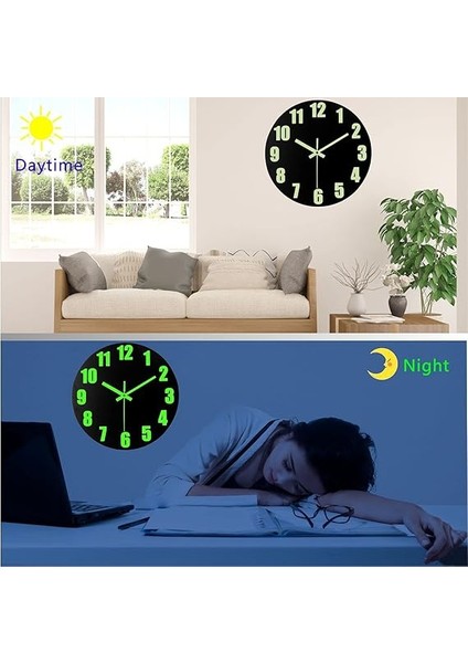 Işıklı Duvar Saati, 30 cm Ahşap Duvar Saati, Pille Çalışır, Sessiz Aydınlatma Fonksiyonu, Cam Yok, Köy Duvar Saati, Dekoratif Yatak Odası, Mutfak, Ofis, Yatak Odası Için Geçerlidir modelleri