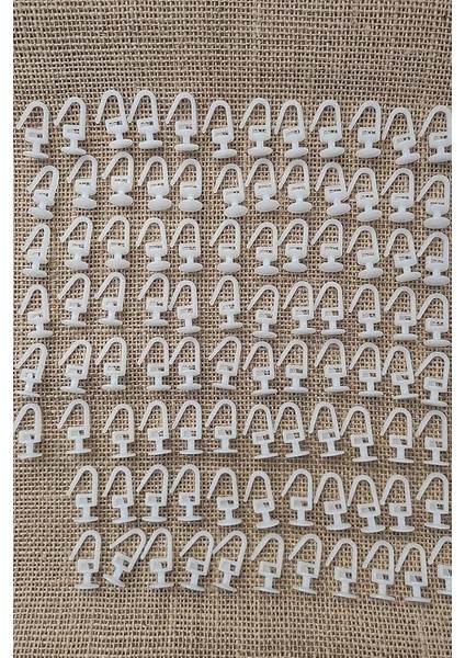 Süs Dünyası 100 Adet Kilipsli Korniş Perde Düğmesi Askı Aparatı Tutacağı