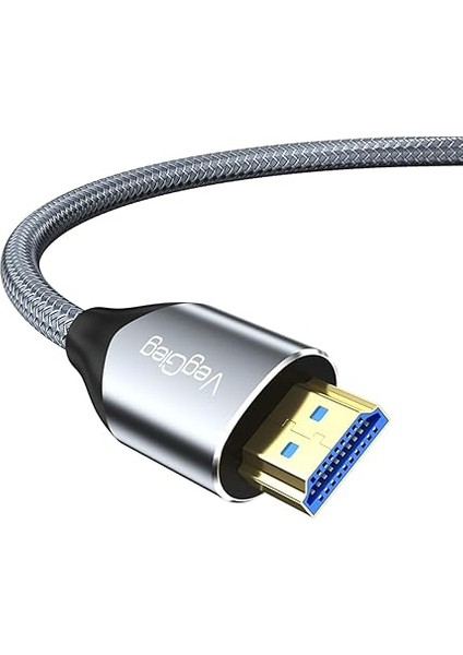 8k 60Hz 4K 120Hz 48 Gbps Hdr Arc Hdcp Örgülü HDMI 2.1 Kablo 1 Metre fiyatları