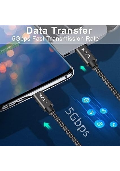 Solid 100W 5A Type C To Type C 50 cm Hızlı Şarj ve Data Kablosu Halat Örgülü Space Gray indirimleri