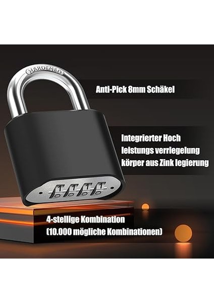 Ağır Şifreli Kilit, 8mm Kalınlığında Pranga, Hava Şartlarına Dayanıklı 4 Haneli Kombinasyon Kilidi, Dış Mekan Güvenlik Kilidi, Su Geçirmez ve Hırsızlığa Karşı Güvenli, Avlu, Çit, Garaj, Kapı, Bahçe fırsatları