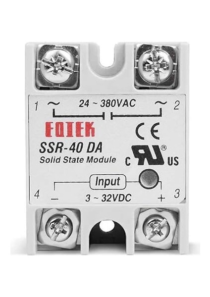 Ssr Röle 40A Ac 24-380V Tek Fazlı Solid State Röle Elektronik Anahtar Termostat Resiztans Motor Lamba Makine