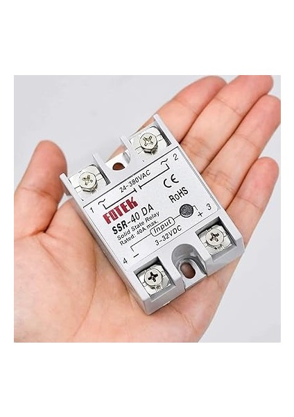 Ssr Röle 40A Ac 24-380V Tek Fazlı Solid State Röle Elektronik Anahtar Termostat Resiztans Motor Lamba Makine modelleri