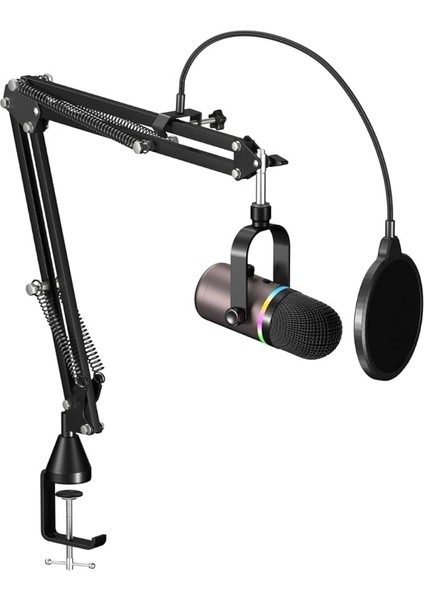 Gamenote GK63 Pro Rgb Gaming Profesyonel Oyuncu Yayıncı Mikrofonu ve Masa Standı