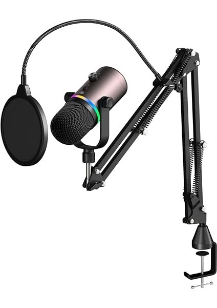 Gamenote GK63 Pro Rgb Gaming Profesyonel Oyuncu Yayıncı Mikrofonu ve Masa Standı fırsatları