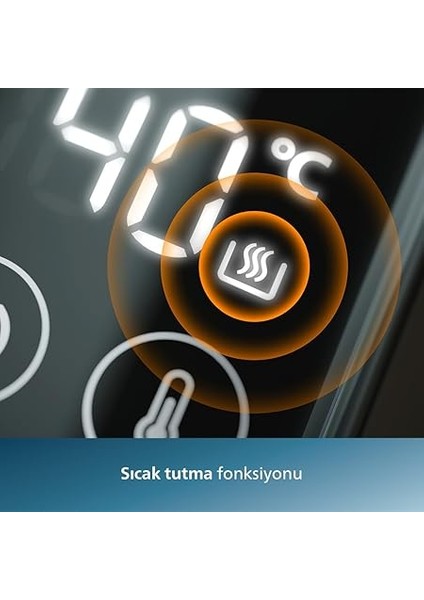 7000 Serisi Çift Yalıtımlı Su Isıtıcısı, 1,7 L Kapasite, Yaylı Kapak, Hızlı Kaynatma, Kolay Temizlik, HD9396/90 fırsatları