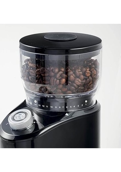 Kahve Öğütücü 3023/00 - Grinder Pro Kahve Öğütücü 200 Watt, 200 gr Hazne Kapasitesi, 2 Ila 12 Fincan Arasında Kahve Öğütme Seçimi, 14 Öğütme Seviyesi, Paslanmaz Çelik Konik Öğütücüler modelleri