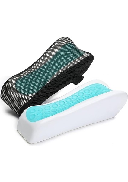 Sandalye Ergonomik Kolçak Soğutma Jel Pedleri Dirsek Yastığı Basınç Tahliye Ofis Koltuğu Oyun Koltuğu Hafızalı Köpüklü Kol Dayama Pedleri 2 Parça Sandalye Seti (Jel+ Hafızalı Köpük)