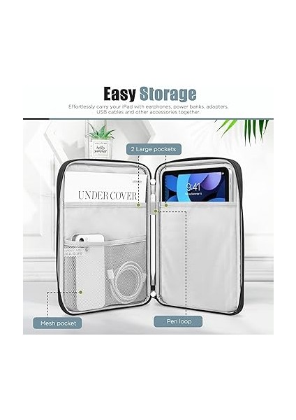 8-9 Inch Tablet Sleeve Case Compatible With iPad Mini 6, iPad Mini 5/4/3/2/1, Galaxy Tab A7 Lite 8.7/tab A 8.0/tab A 8.4, Fire Hd 8 &amp; 8 Plus 2020, Portable Protective Bag, Black modelleri