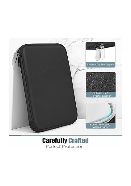 8-9 Inch Tablet Sleeve Case Compatible With iPad Mini 6, iPad Mini 5/4/3/2/1, Galaxy Tab A7 Lite 8.7/tab A 8.0/tab A 8.4, Fire Hd 8 &amp; 8 Plus 2020, Portable Protective Bag, Black fırsatları