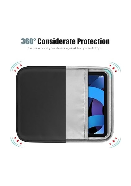 8-9 Inch Tablet Sleeve Case Compatible With iPad Mini 6, iPad Mini 5/4/3/2/1, Galaxy Tab A7 Lite 8.7/tab A 8.0/tab A 8.4, Fire Hd 8 &amp; 8 Plus 2020, Portable Protective Bag, Black indirimleri