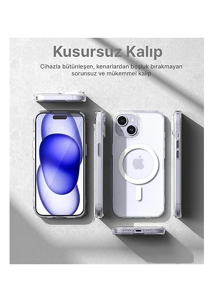 iPhone 13/14 Için Magsafe ile Uyumlu Supermatt Serisi Arkası Parmak Izi Tutmayan Sert Mat Polikarbonat Kenarları Tpu Silikon Metal Tuşlu Premium Şeffaf Kılıf Kapak (Manyetik, 13-14) modelleri