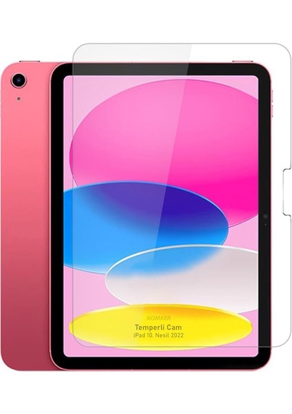 iPad A16 11 Inç 2025 / iPad 10. Nesil 10.9 Inç 2022 Uyumlu Temperli Ekran Koruyucu Kırılmaz Cam