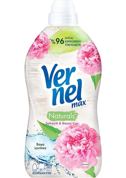 Max Aromatherapy+ Şakayık &amp; Beyaz Çay 60 Yıkama Konsantre Çamaşır Yumuşatıcısı (1 x 1440 Ml)