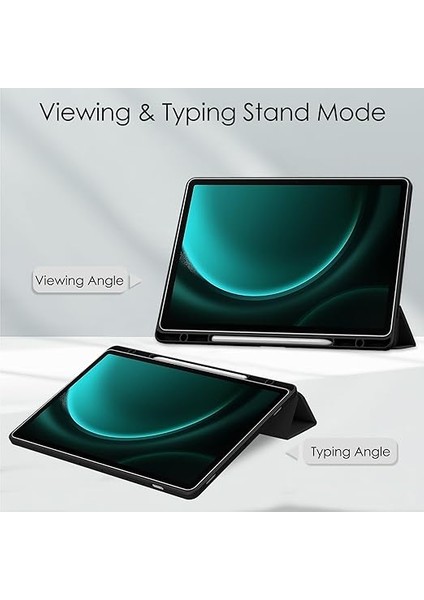 Samsung Galaxy Tab S9 Fe Plus/s9 PLUS/S10 Plus 12,4 Inç Tablet SM-X610/SM-X616 ile Uyumlu, Kalem Tutuculu, Otomatik Uyanma/uyuma fırsatları