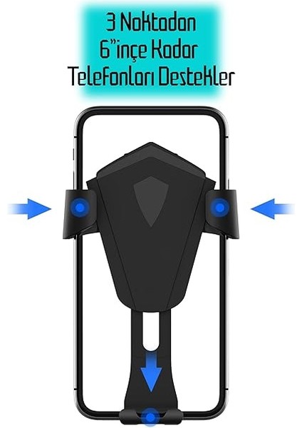 Klima Izgarasına Takılan Araç Telefon Tutucu Tek Elle Kullanım Araba Oto Telefon Standı modelleri