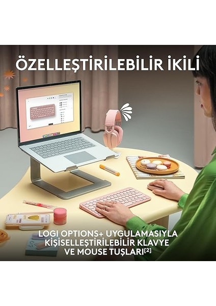 Pebble 2 Set Çoklu Cihaz Özellikli Sessiz Kablosuz Türkçe Q Klavye ve Mouse Seti - Siyah fırsatları