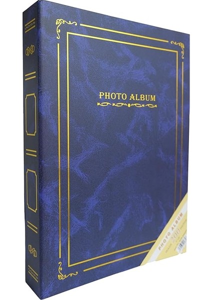 15X21CM 200 Fotoğraf Kapasiteli Ciltbezli Lüks Fotoğraf Albümü Mavi modelleri