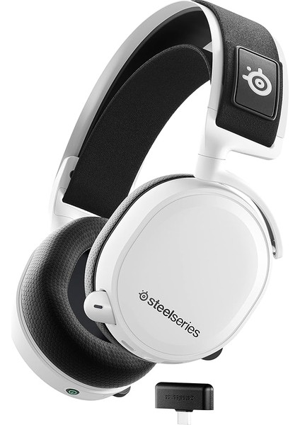 Arctis 7+ - Kablosuz Oyun Kulaklığı - Kayıpsız 2,4 Ghz Bağlantı - 30 Saat Pil Ömrü - Pc, Ps5, Ps4, Mac, Android ve Switch Için - Beyaz