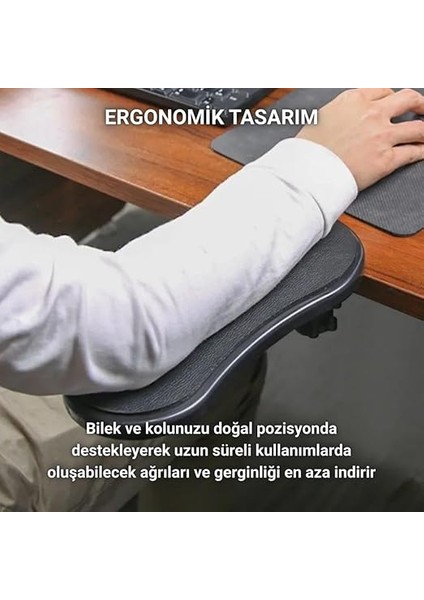 Masa Koltuk Için Kol Dayama Pedi Ayarlanabilir Dönebilen Bilgisayar Kol Dayanağı Kol Dayama Pedi Siyah fiyatları
