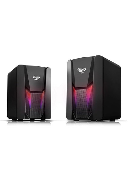 N-108 1+1 Usb/aux Stereo 2.0 Rgb Masaüstü Gaming Oyuncu Hoparlör Speaker Ses Sistemi