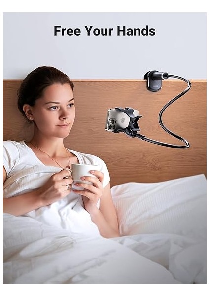 Flexible Esnek Yatak Masa Telefon Tutucu Siyah 90 cm fiyatları