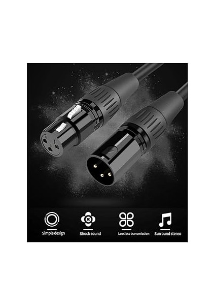Xlr Kablosu Karaoke Mikrofonu Topu Kablosu Xlr Erkek - Dişi Uzatma Kablosu Xlr Mikrofon Kablosu 1,5 Metre fırsatları
