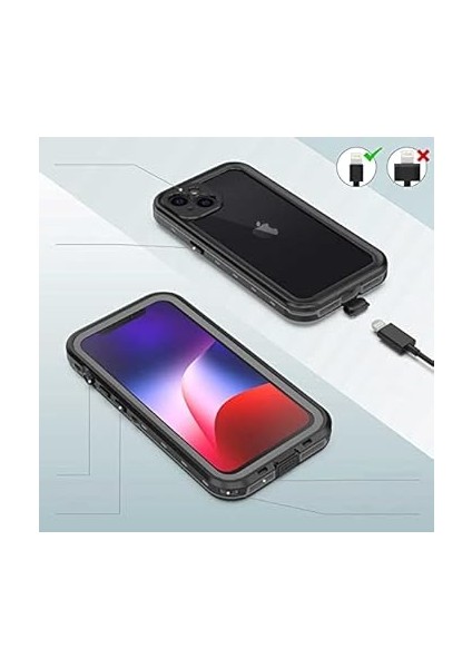 iPhone 13 ile Uyumlu Kılıf Su Geçirmez Toza Dayanıklı IP68 Sertifikalı 360 Tam Koruma Kapak [ 360 Tam Koruma, Deniz Altı Resim ve Video Çekimi, Korumalı, Suya Toza Dayanıklı ] indirimleri