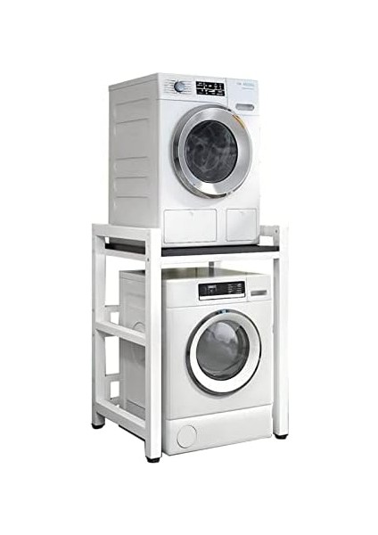 Çamaşır Makinesi ve Çamaşır Kurutma Makinesi Için Yüksekliği Ayarlanabilir Çamaşır Kurutma Makinesi Standı, Yerleştirme Kiti, 400 kg Yük Kapasitesi