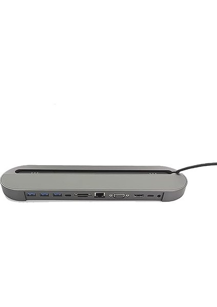 Type-C To HDMI VGA USB 3.0 Çoklayıcı 11 In 1 Port Hub Sd/tf Kart Okuyucu Macbook Ile Uyumlu USB Hub Çevirici Görüntü Aktarıcı Çoklayıcı 11 Portlu Adaptör fiyatları