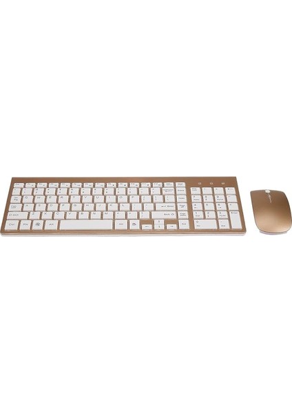 2.4ghz Kablosuz Klavye ve Kombo Pc Windowsxp/7 (Gold)