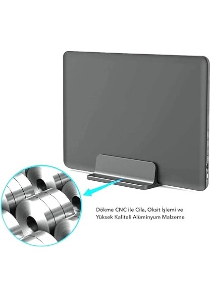 N17 Dikey Genişliği Ayarlı Laptop Macbook Standı Space Gray fiyatları