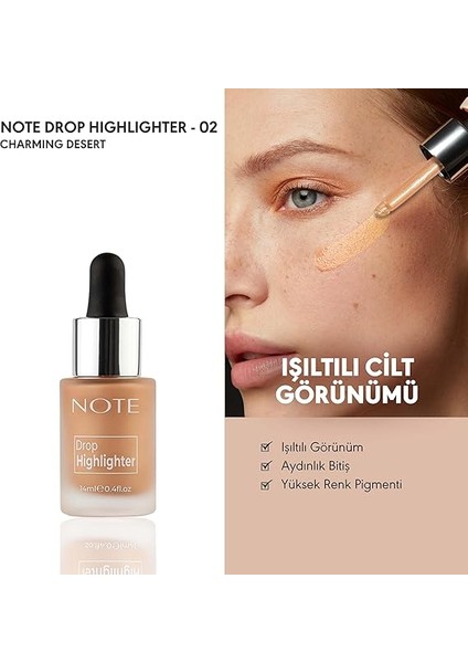 Drop Highlighter 02 Charming Desert Işıltılı Likit Aydınlatıcı fiyatları