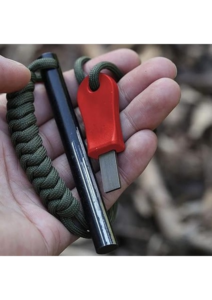 Magnezyum Bar Acil Durum Ateş Başlatıcı Paracord Ipli 10CM x 1cm Çakmak Taşı Çubuğu fiyatları